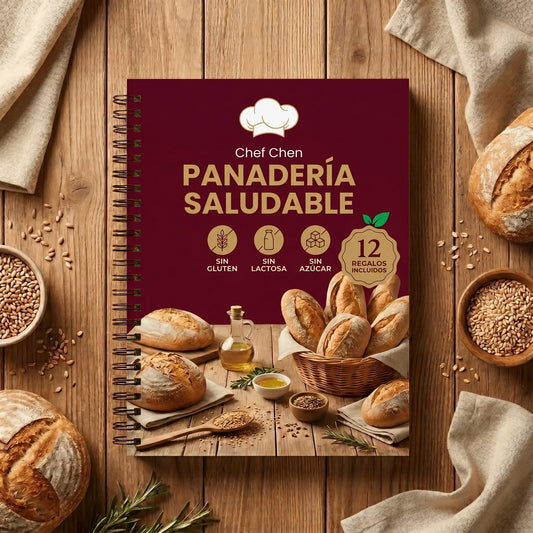Mi Panadería Saludable, Sin Gluten, Sin Azúcares y Sin Lactosa + 12 Bonos GRATIS